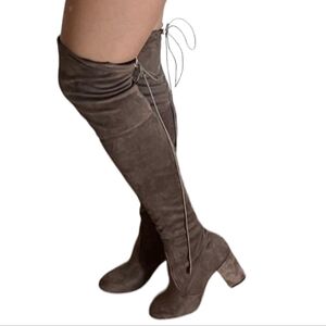 OVER The Knee Faux Suede  Brown Boot Size 5 1/2